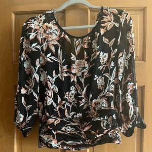 White House Black Market Floral Blouse